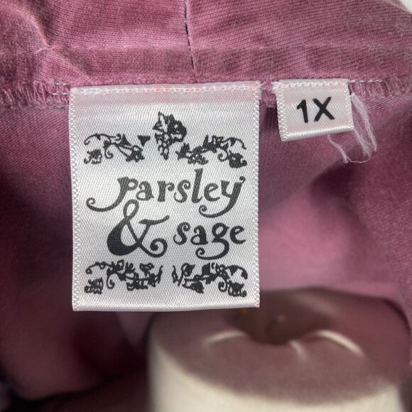 Parsley & Sage Patchwork Embroidered Cardigan Jacket Tank Set 1X Pink Lagenlook - Picture 6 of 12